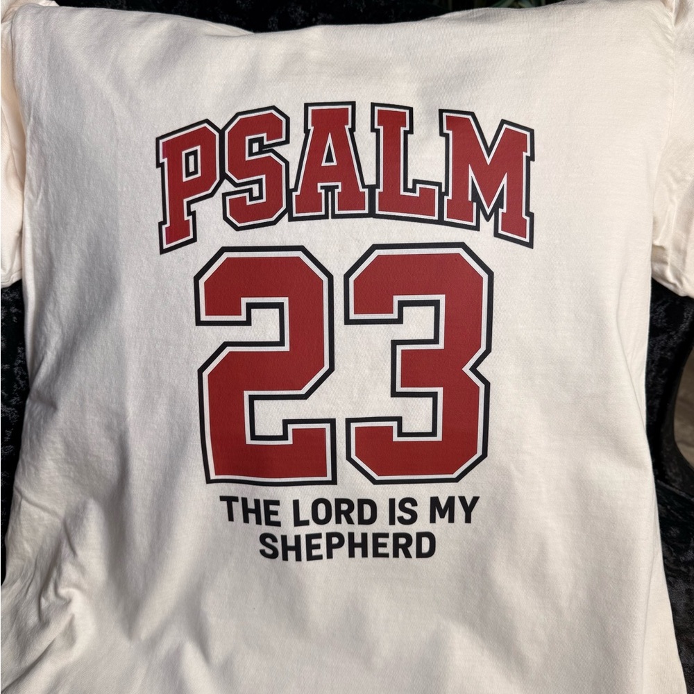 Comfort Colors Beige Tee with Red Print
